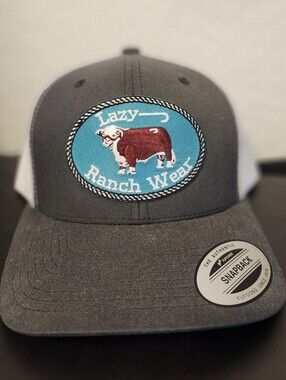 LAZY J RANCH WEAR: BOOT BARN.    Gray & White Snapback Hat